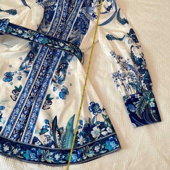 NWT Fashion Nova Blue and White Floral Dress - Picture 15 of 16